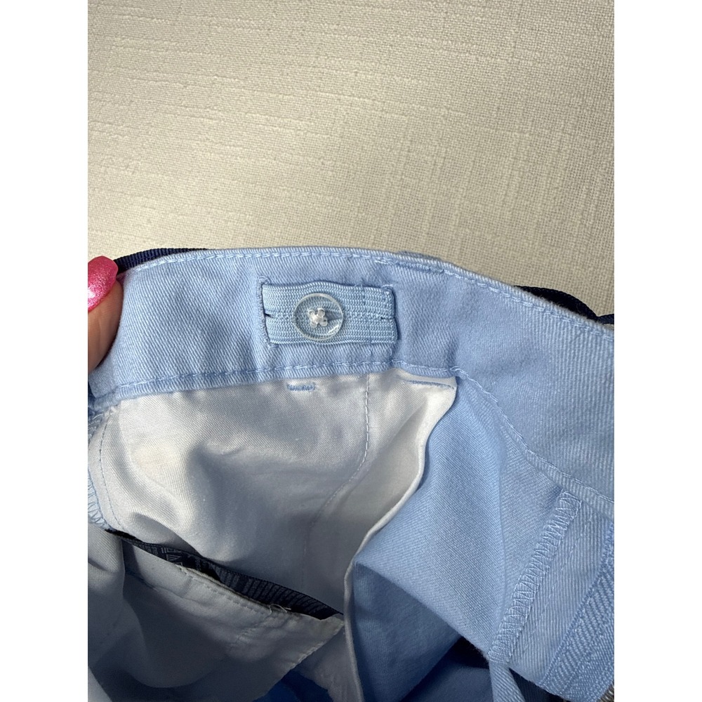 Tommy Hilfiger Ruffle Shorts Girls 14 Blue Cotton Belted Preppy School Uniform - Picture 7 of 10